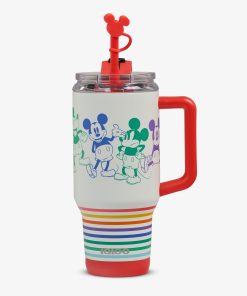 Disney Mickey Mouse Stripe 32 Oz Travel Mug